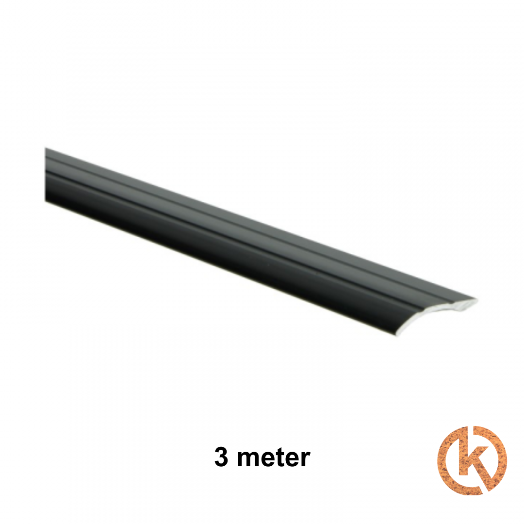 Kurk24 Overgangsprofiel zelfklevend 0-20mm zwart - 3m