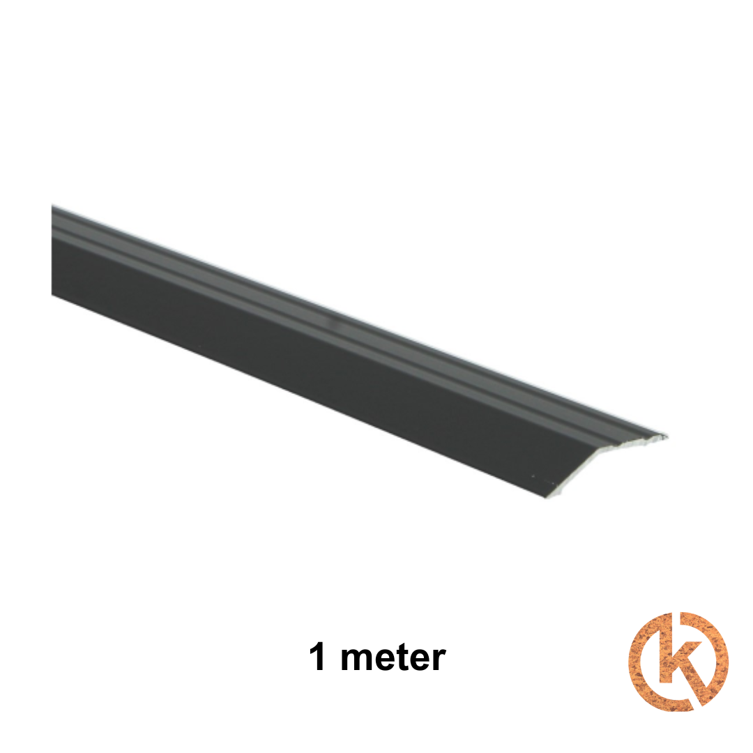 Kurk24 Overgangsprofiel zelfklevend 8mm zwart - 1m
