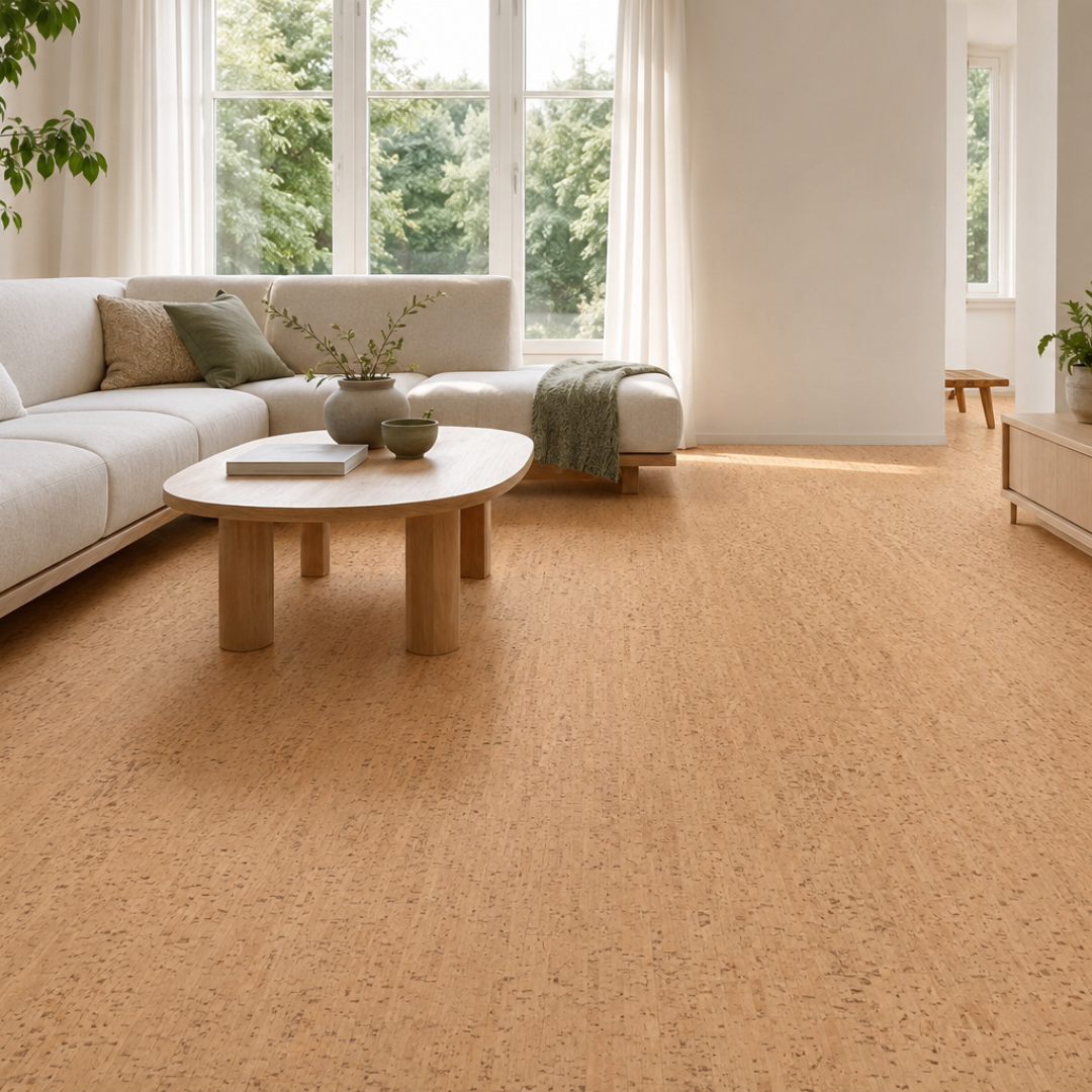 Kurk24 Plak kurkvloer - Lido - 59 x 14,5 cm - Ongelakt - PARTIJ 7m2