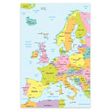 Kurk24 Prikbord europakaart - 6mm kurk + 9mm multiplex - 60 x 90 cm