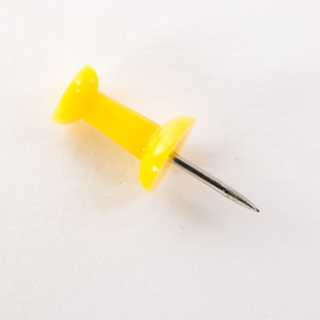 Kurk24 Push pins - Geel - 100 stuks