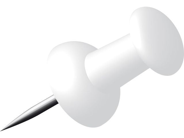Kurk24 Push pins - Wit - 40 stuks
