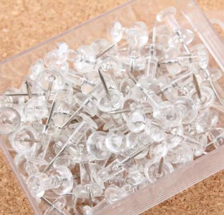 Pushpins – Transparant – 50 Stuks