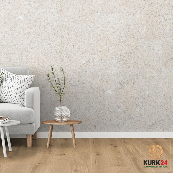 Wandkurk 'Country Ivory' GEWAXT - 60 x 30 cm - 3mm dik - per m²