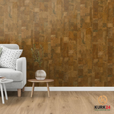 Kurk24 Wandkurk 'Element Rustic ' GEWAXT - 60 x 30 cm - 3mm dik - per m²