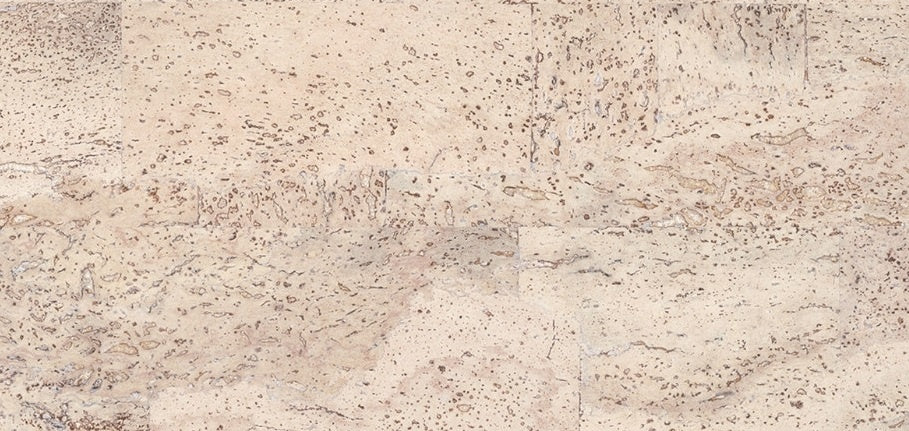 Kurk24 Wandkurk 'Element Rustic White ' GEWAXT - 60 x 30 cm - 3mm dik- per m²