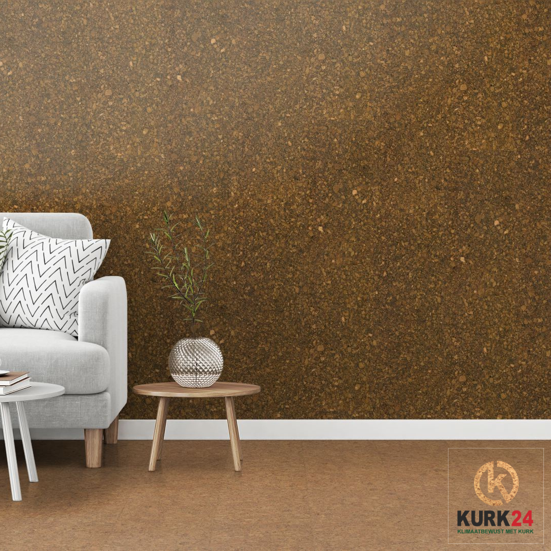 Kurk24 Wandkurk 'Mocha' GEWAXT - 60 x 30 cm - 3mm dik - per m²