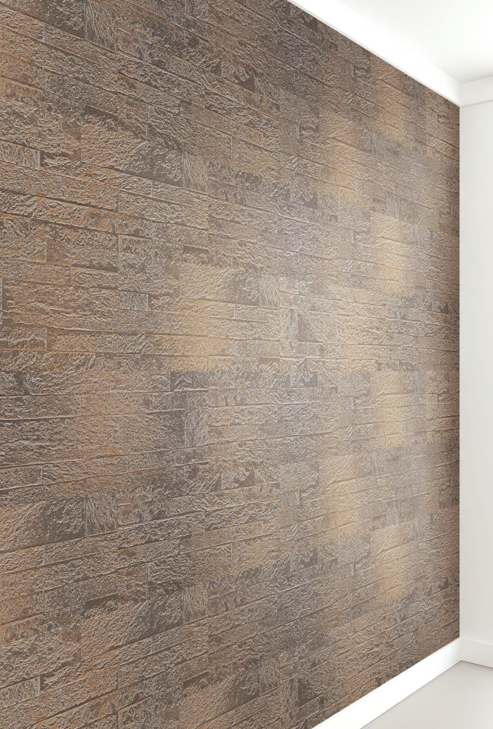 Kurk24 Wandkurk Steenstrips ''  Loft Rust Brown '' - per m²