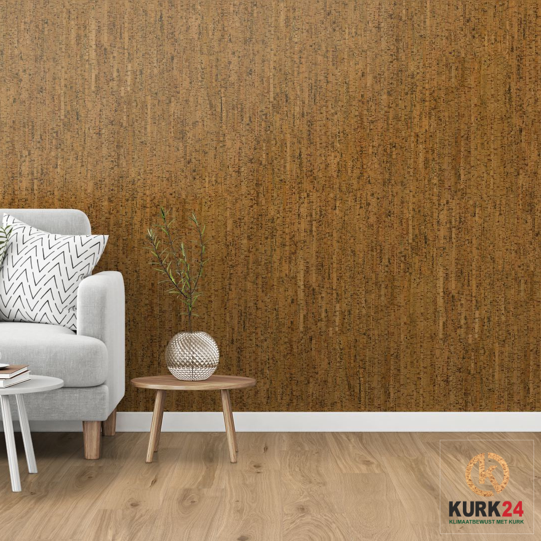 Kurk24 Wandkurk tegel - Amadora - 60 x 30 cm - 3mm dik - GEWAXT - PER M2