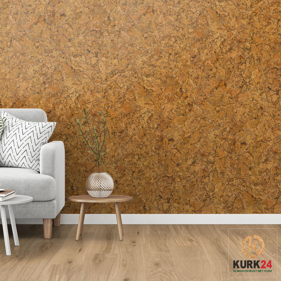 Kurk24 Wandkurk tegel - Fiord Premium - 60 x 30 cm - 5mm dik - GEWAXT - PER M2