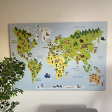 Kurk24 Weltkarte poster Safari – 100 x 140 cm 